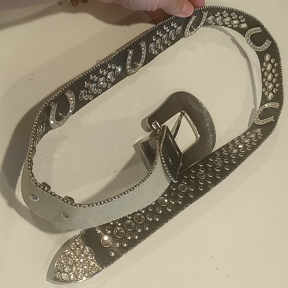 NEW Genuine Leather Belt House Shoe silver main image 14